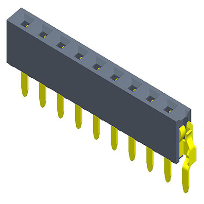 2.54mmFemale Header  single Row  180° U-type